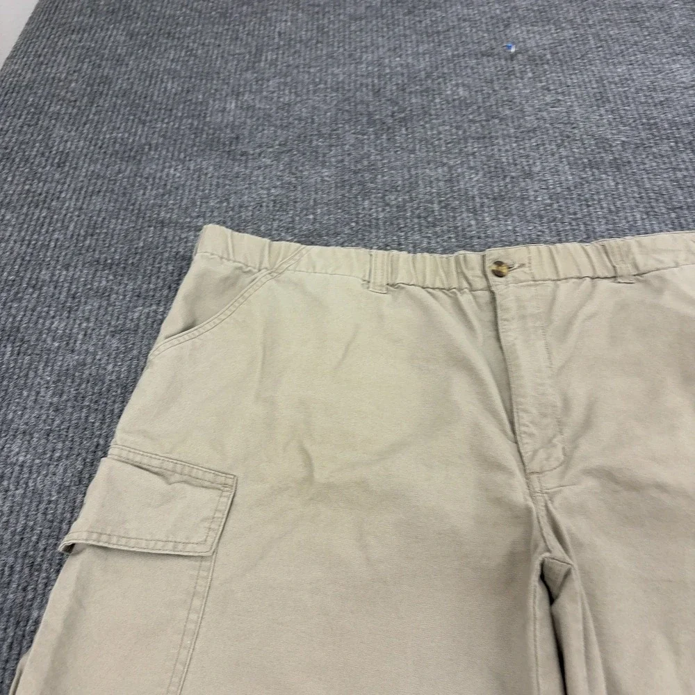 Scandia Woods Cargo Shorts Mens 38 Tan Cotton Elastic Waist Outdoor Gorpcore